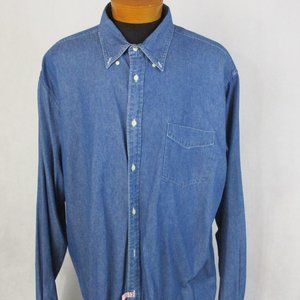 John Ashford Denim Button Up Shirt Men's Size 2XL